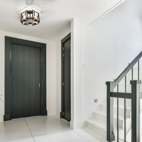 Marco 4 Light 16 inch Gunmetal Bronze Flush Mount Ceiling Light